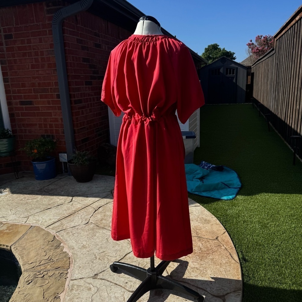 Prologue Coral Midi Dress with Dolman Sleeves - Picture 8 of 12